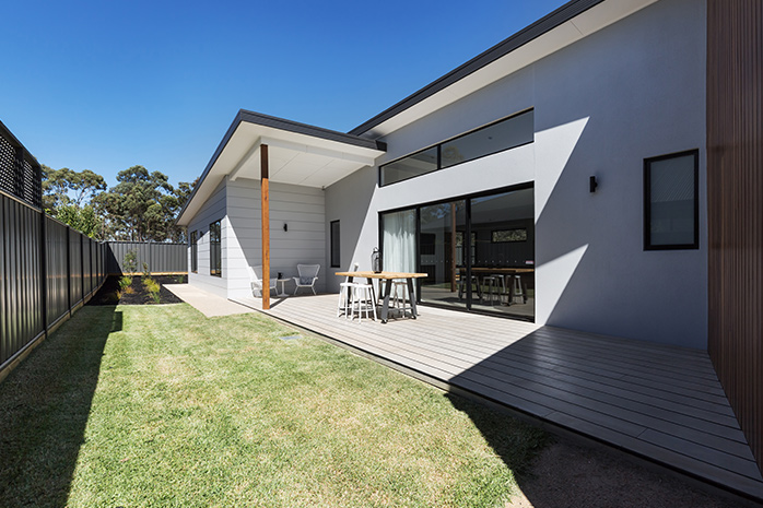 Modern terraces are characterised by clear lines and shapes.
