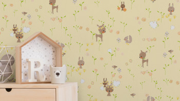 Paper wallpaper yellow modern children flowers & nature Boys & Girls 6 882