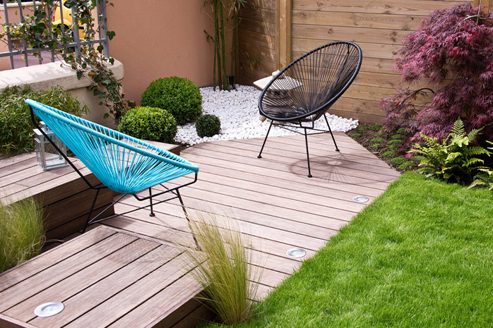 WPC also offers individual design options for the shape of the terrace