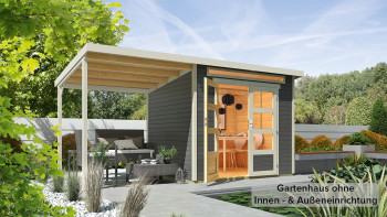 planeo summer house - Venlo system house titanium grey with SD ivory white