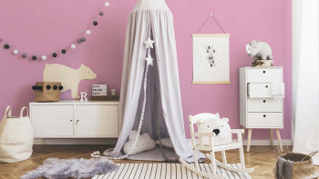 Paper-backing wallpaper textured pink modern stripes Boys & Girls 6 111