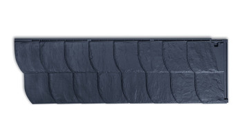 Zierer facade panel slate look SS3 curved cut - 1154 x 359 mm anthracite made of GRP