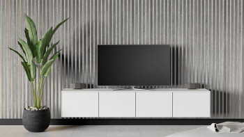 planeo Acoustic Panels Pro - Oak Grey 250 x 60 cm | 8mm felt backing