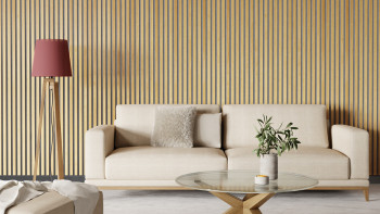 planeo acoustic panels Pro - oak light brown 250 x 60 cm | 8mm felt backing