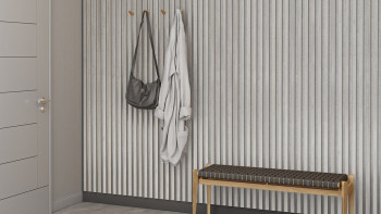 planeo Acoustic Panels Pro - White Oak 250 x 60 cm | 8mm felt backing