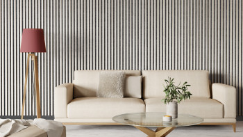planeo acoustic panels Comfort - white oak 250 x 30 cm | 3mm felt backing