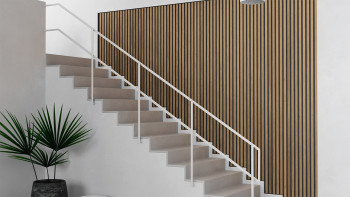 planeo Acoustic Panels Pro - Rustic Oak 250 x 60 cm | 8mm felt backing