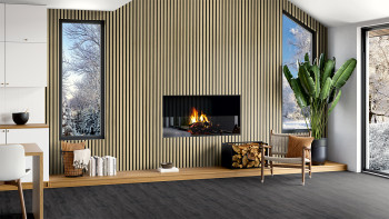 planeo ThermoStyle - energy saving panel natural oak 250 x 48 cm | 4mm felt backing