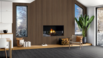 planeo ThermoStyle - energy saving panel antique oak 250 x 48 cm | 4mm felt backing