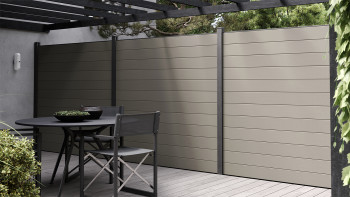 planeo Gardence BPC fence - grey 185 x 180 cm
