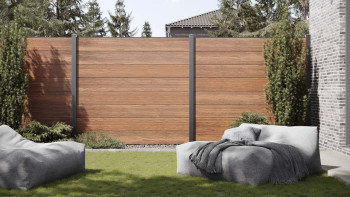 planeo AEX - garden fence sand oak dark