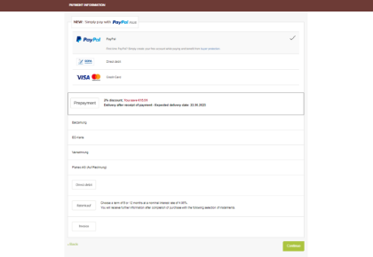 Shipping and payment Shipping and payment method